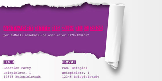 Einladungskarte Polterabend